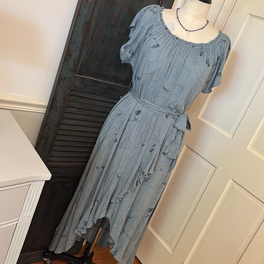 EUC! 🌊 O’NEILL ABSTRACT FLORAL FAUX WRAP DRESS!